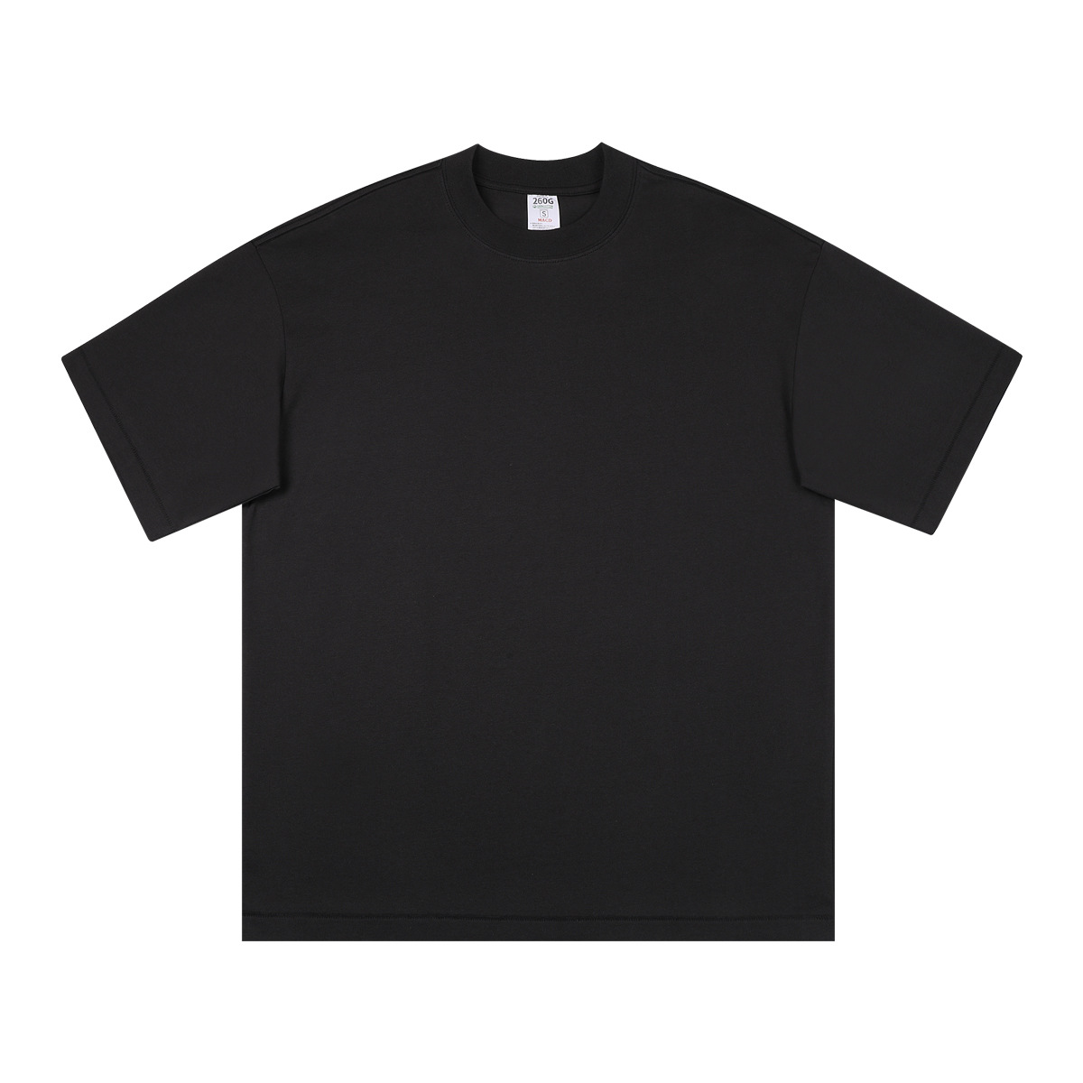 American small-collar round-neck short-sleeved T-shirt ESSENTIALS half-sleeved and half-high-neck heavy pure cotton high street loose for men Item Picture