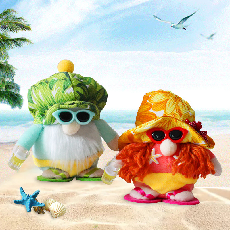 Hong Kong Love cute dwarf beach doll seaside bikini no face old doll creative doll decoration full figure