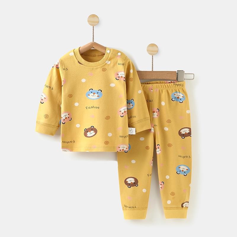 Baby thermal underwear and long Johns set, Class A pure cotton base underwear for boys and girls in autumn and winter, separate set for newborn babies
