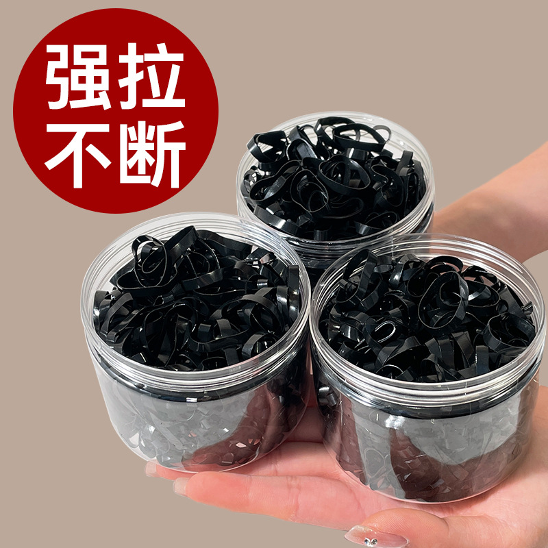 Cinta elástica desechable más gruesa y gruesa para mujeres cabello atado cuerda de cabeza anillo de pelo alta elasticidad cuerda de pelo duradero no daña la funda de cuero del cabello