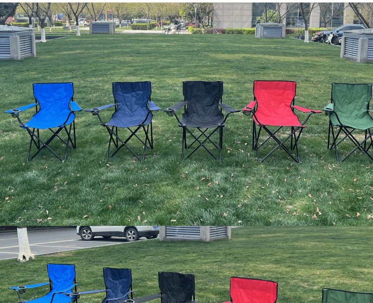 户外可折叠椅带扶手椅子垂钓椅野营露营折叠椅便捷钓鱼椅子沙滩椅详情2