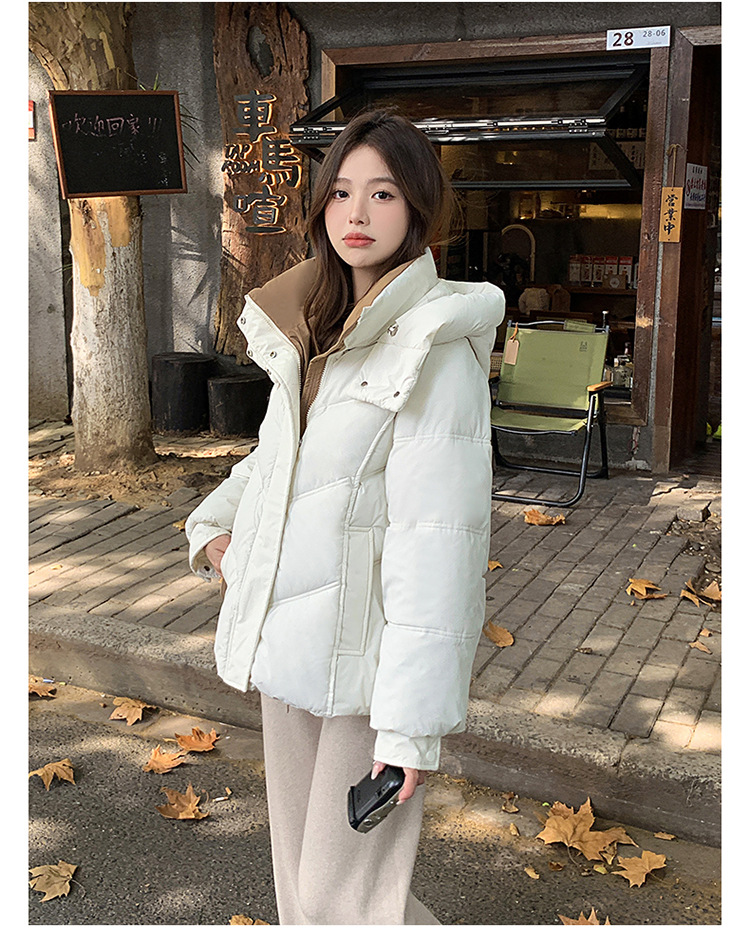 In the winter of 2025, the new down jacket brand features high-end solid-color bread jackets, fashionable short and elegant outerwear for women, and a trendy look pic 13