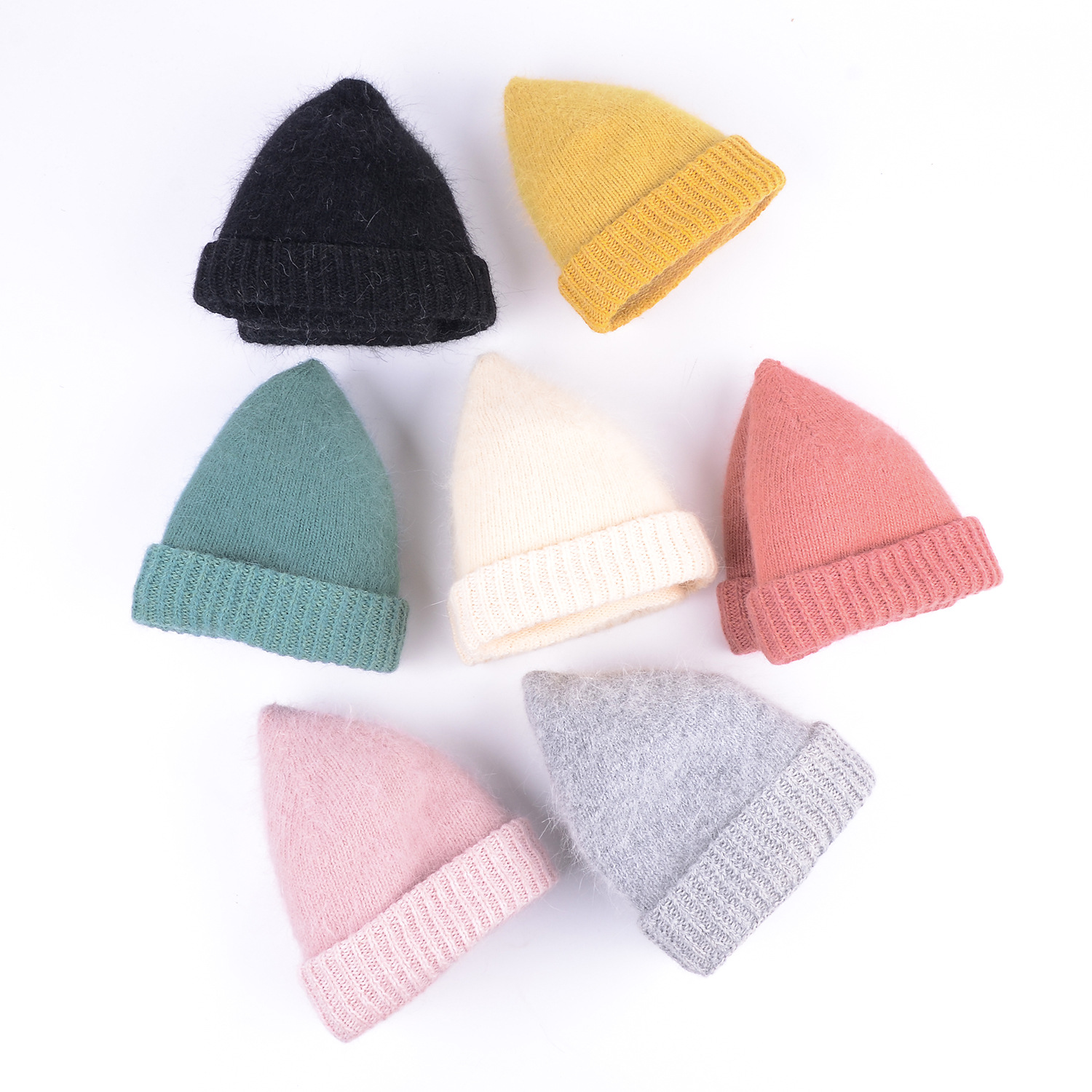 Watermelon Hat Autumn/Winter Male Yuppie Hat Winter Rabbit Hair Landlord Hat Female Hip Hop Plush Hat Shaved Vintage Melon Skin Hat details Picture