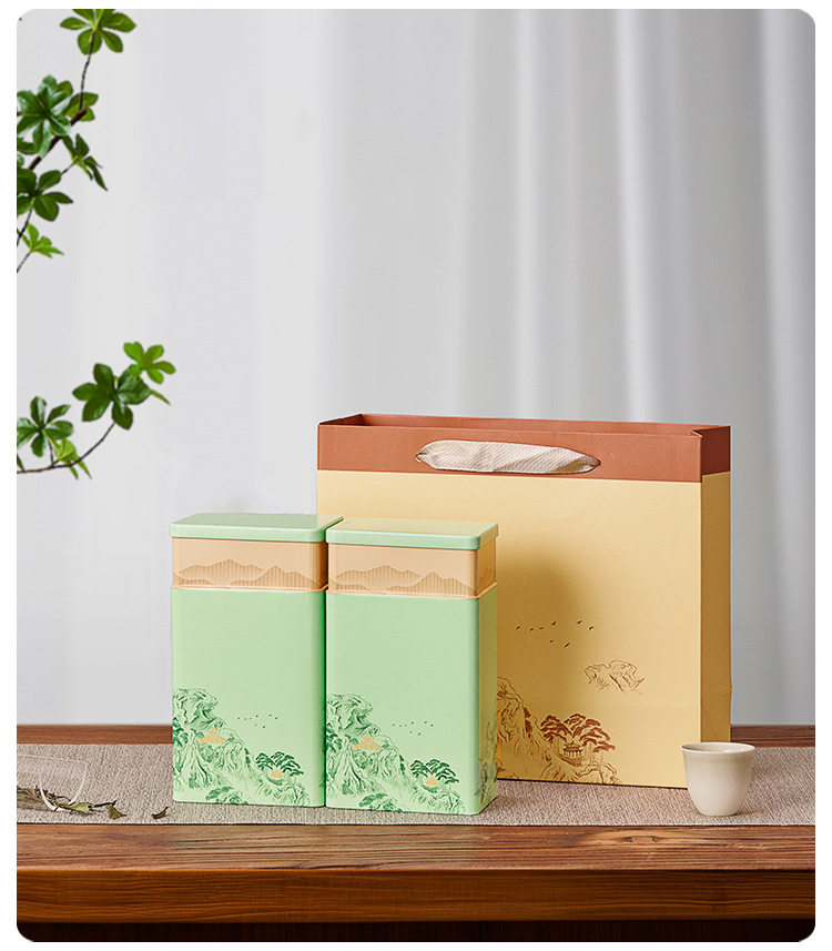 New tea canister, 2.5 jin for black tea and green tea, universal tea tin box, tinplate sealed metal can, empty can pic 13