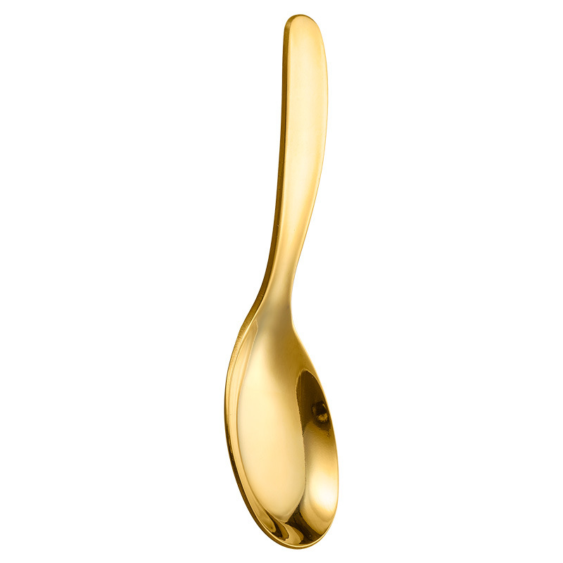 316 Stainless Steel Spoon Tableware For Children And Students Portable Thickened Flat Spoon For Household Large Spoon Head Dinner Spoon Item Picture