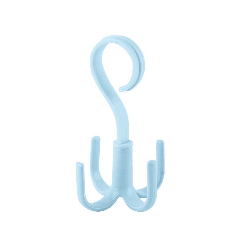 Wholesale of multi-functional, rotatable four-claw hooks for hanging scarves, bags, storage racks, and plastic thickened coat hooks without drilling Item Picture