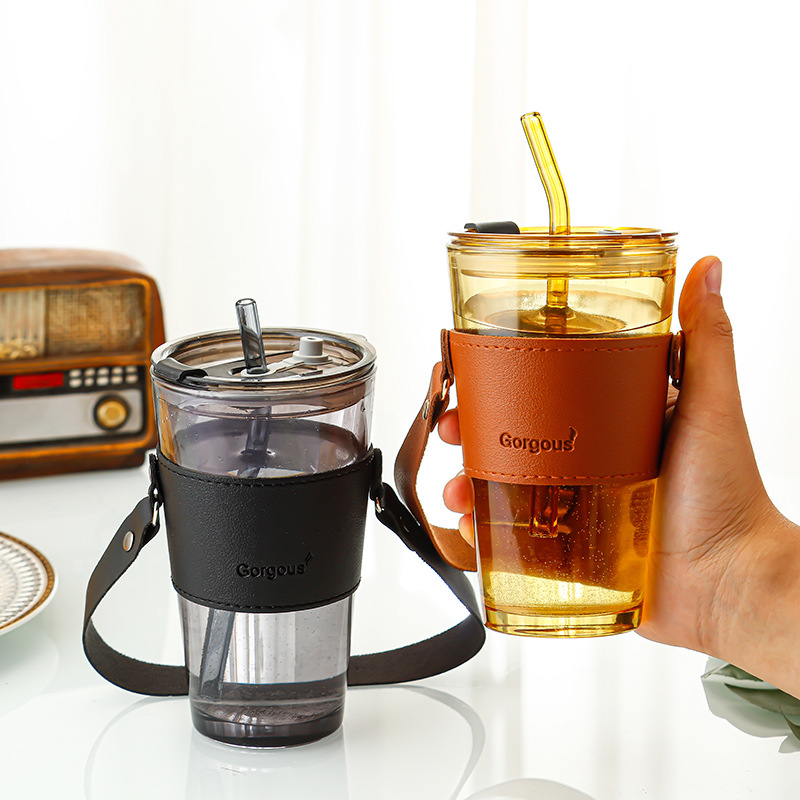 Creative bamboo cup straw cup milk coffee cup