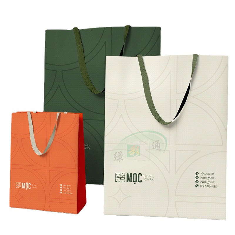 Customized paper bags, printed logo gift bags, corporate advertising handbags, clothing shopping bags, takeout snack bags, custom-made Item Picture