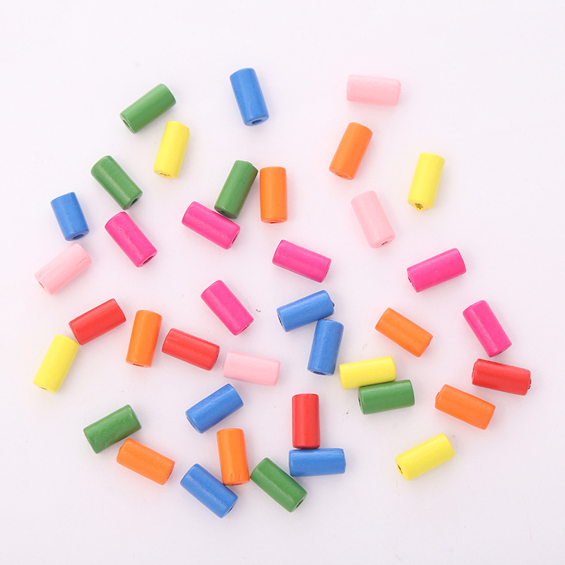 Hemu Color Cartoon Thread Bead Chamfered Square Bead Children's Hand Diy Perforated Bead Loose Bead Accessories Manufacturers details Picture