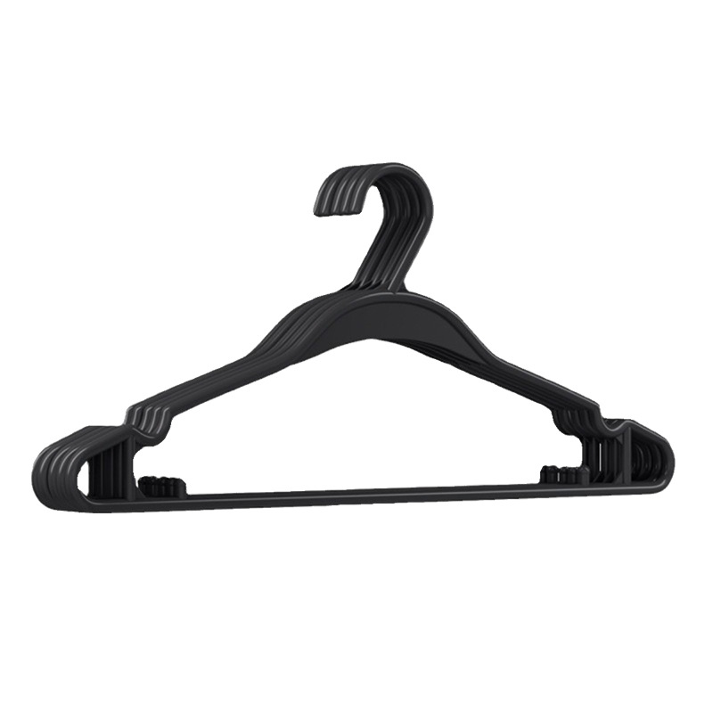 衣架/植绒衣架/实木衣架/衣架服装厂/翼型晾衣架白底实物图