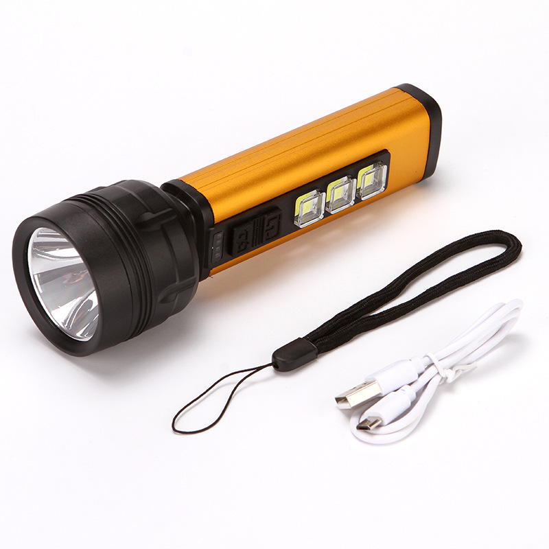 High-intensity LED flashlight for outdoor patrol, household lighting, portable aluminum alloy high-power flashlight wholesale details Picture