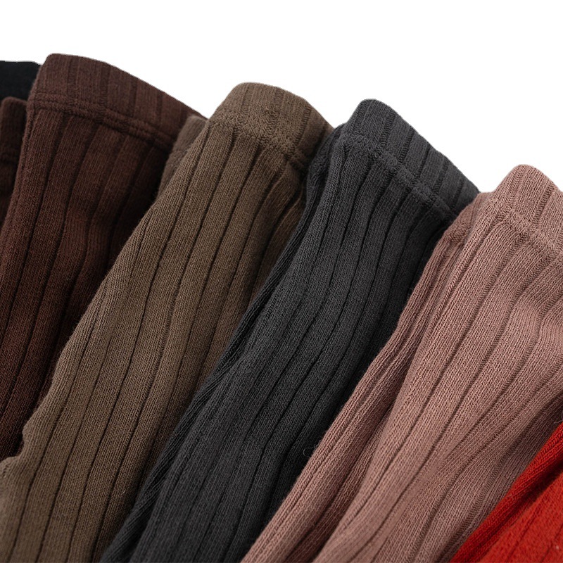 Baby Baby Pantyhose Solid Color Pit Strip Children's Pantyhose Combed Cotton Children's Pantyhose Girls Leggings Wholesale Item Picture