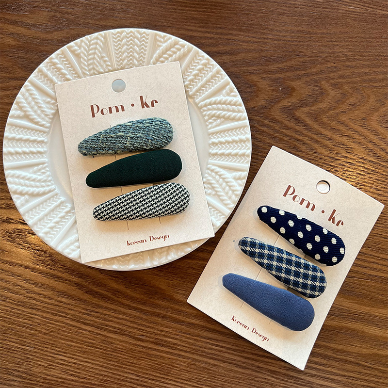 New Korean-style floral fabric bb clips for children, versatile tweed handcrafted bangs clips for girls, broken hair clips, hair accessories and hairpins Application Scenario