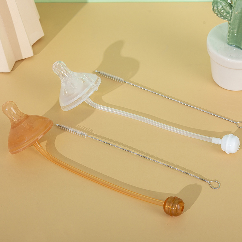 Xierbao wide diameter one suction pacifier straw group wide diameter bottle general pacifier food grade silicone 9414 details Picture