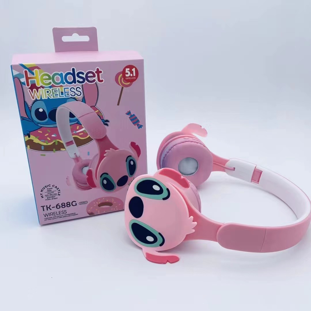 TK-688G Popular Stephen Cartoon headphones, foldable subwoofers, children and students' over-ear Bluetooth headphones Specification image