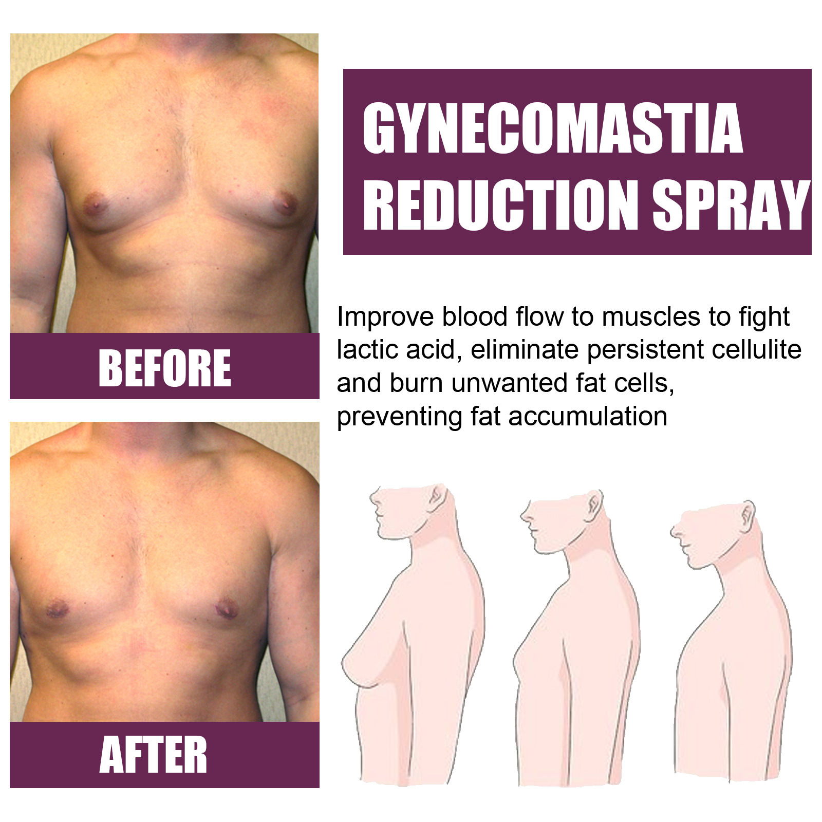 South Moon Men's Chest Firming Spray Massage Reduce Firming Chest Muscle Shaping Spray details Picture