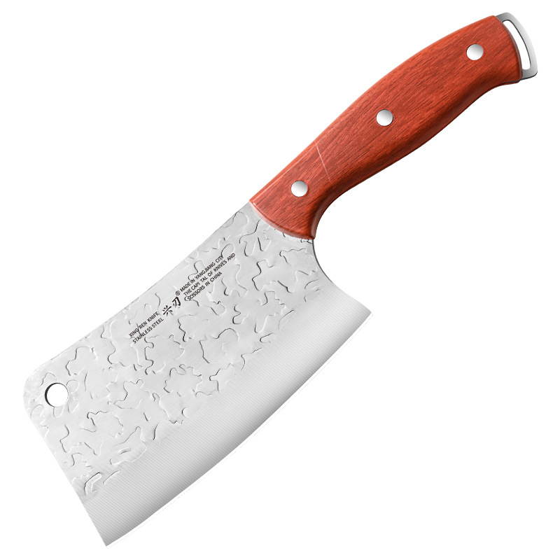 Yangjiang factory specializes in providing household stainless steel thickened bone-cutting knives and sharp snow-patterned kitchen knives for cutting chicken, duck and pork ribs Item Picture