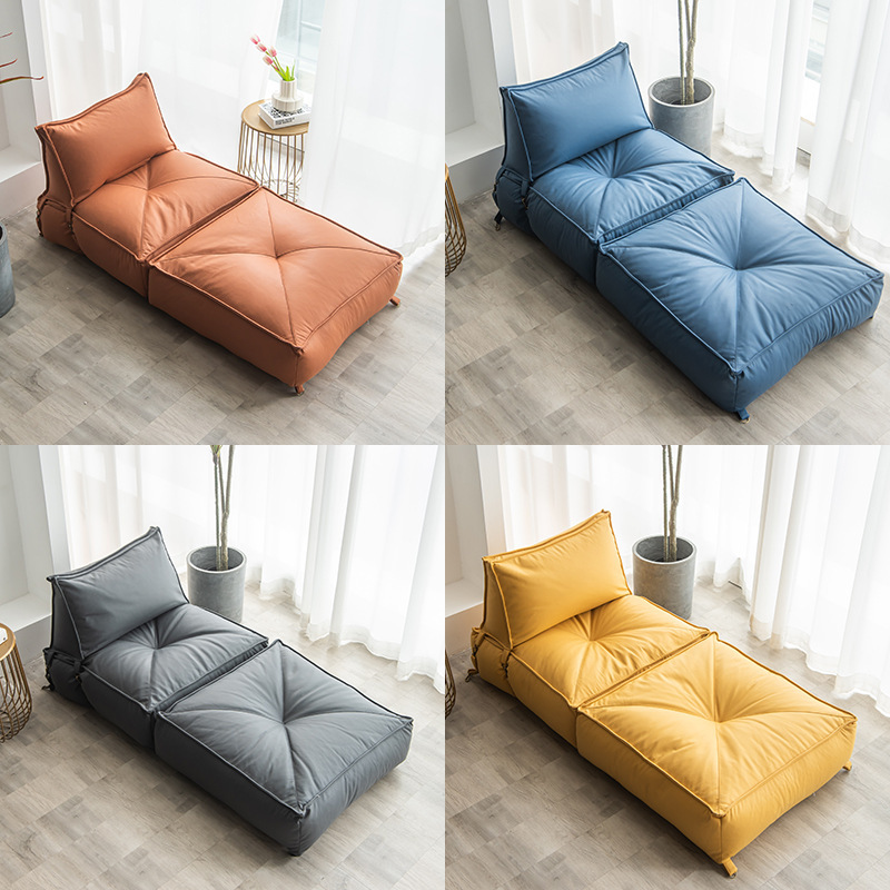 Beanbag Sofa Chair Single Foldable Recliner Chair Foldable Couch Lounger Sofa Tatami Balcony Bedroom Living Room Application Scenario