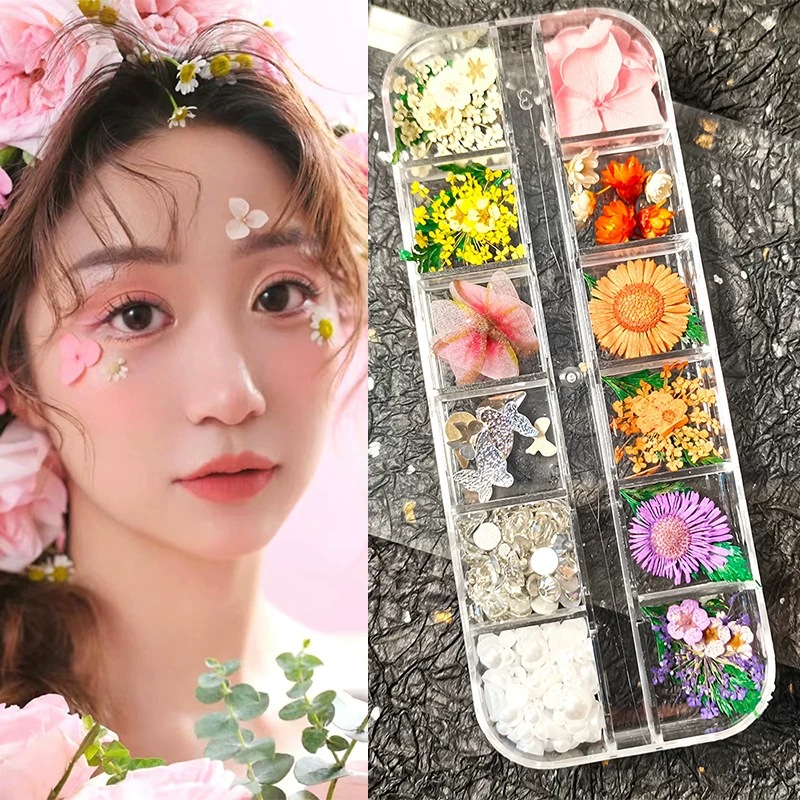 化妆贴脸干花蝴蝶妆面饰品舞台妆脸贴眼妆贴儿童脸部贴钻面部贴花