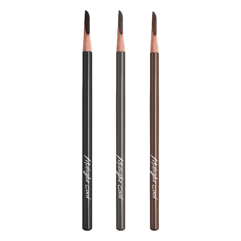 Midnight Cool Black Wood Stem hard Core square core Eyebrow Pencil, waterproof and non-smudge, genuine tattoo makeup artist machete eyebrow pencil wholesale Item Picture