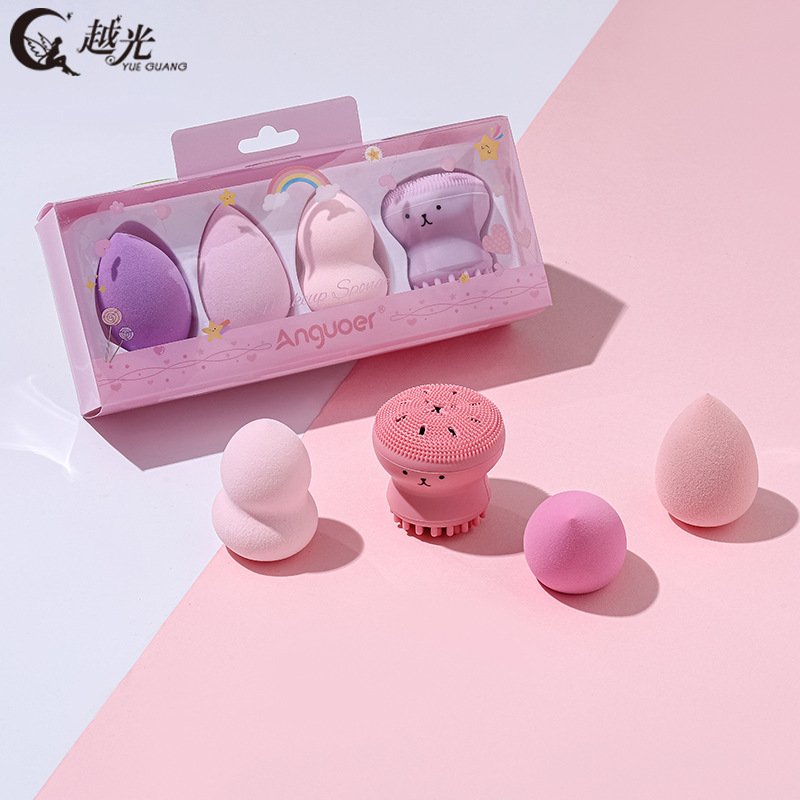 Foreign Trade Hot Makeup Eggs Super Soft Do Not Eat Powder Sponge Powder Puff Octopus Face Brush Cross-Border Makeup Eggs
