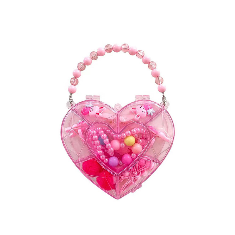New Children's Jewelry Set Little Girl Love Princess Handbag Children's Hair Accessories Gift Box Set Item Picture