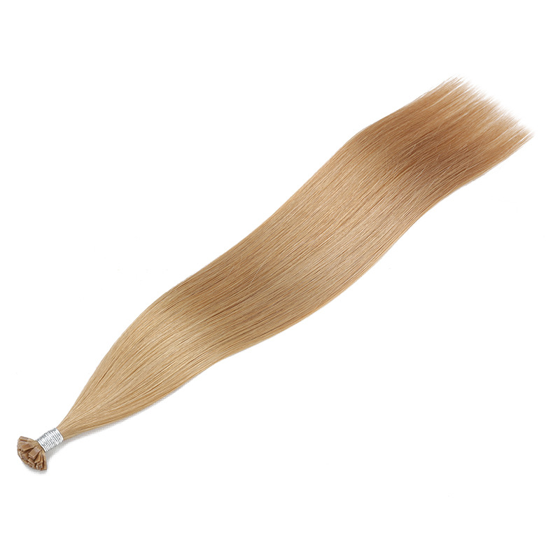 European and American wigs, Flat Tip Hair, straight hair, real hair, white people's hair extensions, Human hair Item Picture