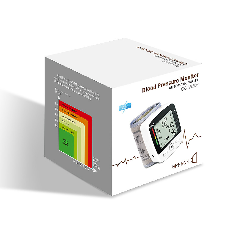 Foreign Trade English Home Automatic Smart Wrist Electronic Sphygmomanometer Lithium Electric Speech Sphygmomanometer Blood Pressure Meter details Picture