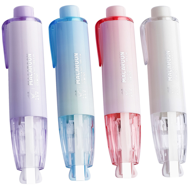 Japanese-style large-capacity replaceable correction tape specifically designed for primary school students, large-capacity junior high school students' push-button correction tape core correction tape Item Picture