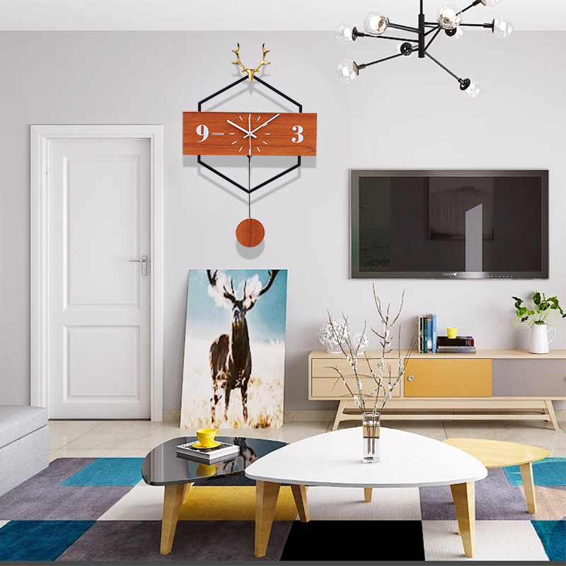 American Clock Wall Clock Living Room Modern Simple Clock Creative Home Fashion Wall Watch Atmospheric Nordic Wall Clock Application Scenario