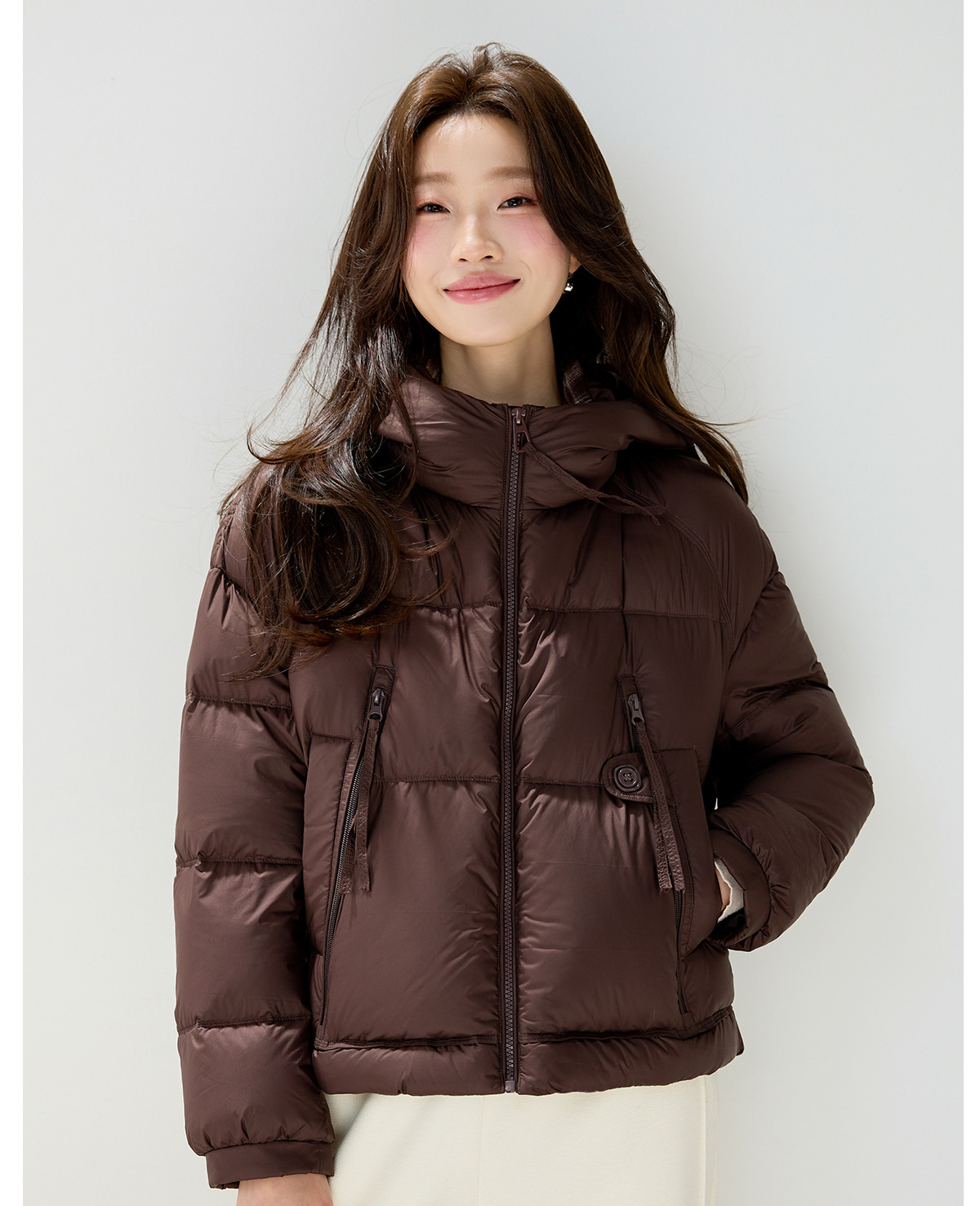 Casual hooded short 90mm white duck down jacket for women, thick, warm, loose, versatile, fashionable and stylish coat for winter pic 30