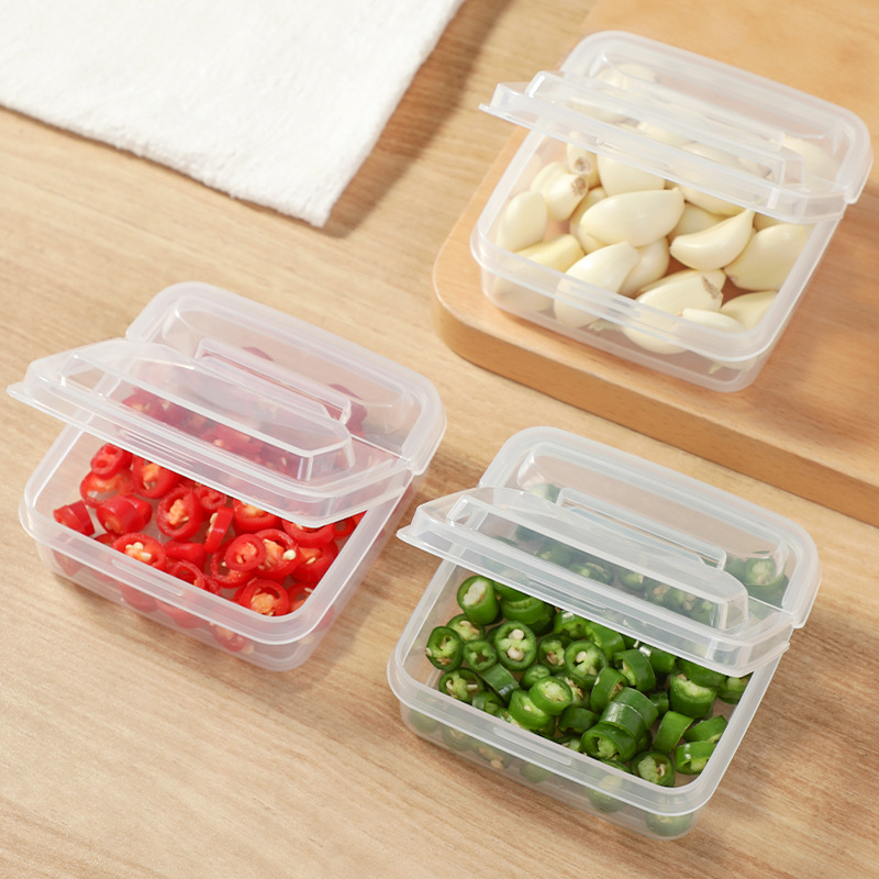 Cheese distribution box, refrigerator fruit sealed preservation box, flip lid butter block storage box, scallion, ginger and garlic condiment storage box Specification image
