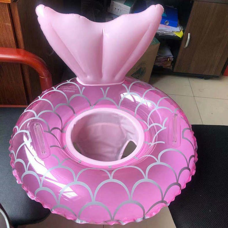 [Activities] Cross-Border Instagram Children's Swimming Ring Baby Seat Ring Mermaid With Handlepockets Baby Seat Ring Inflatable Spot Specification drawing