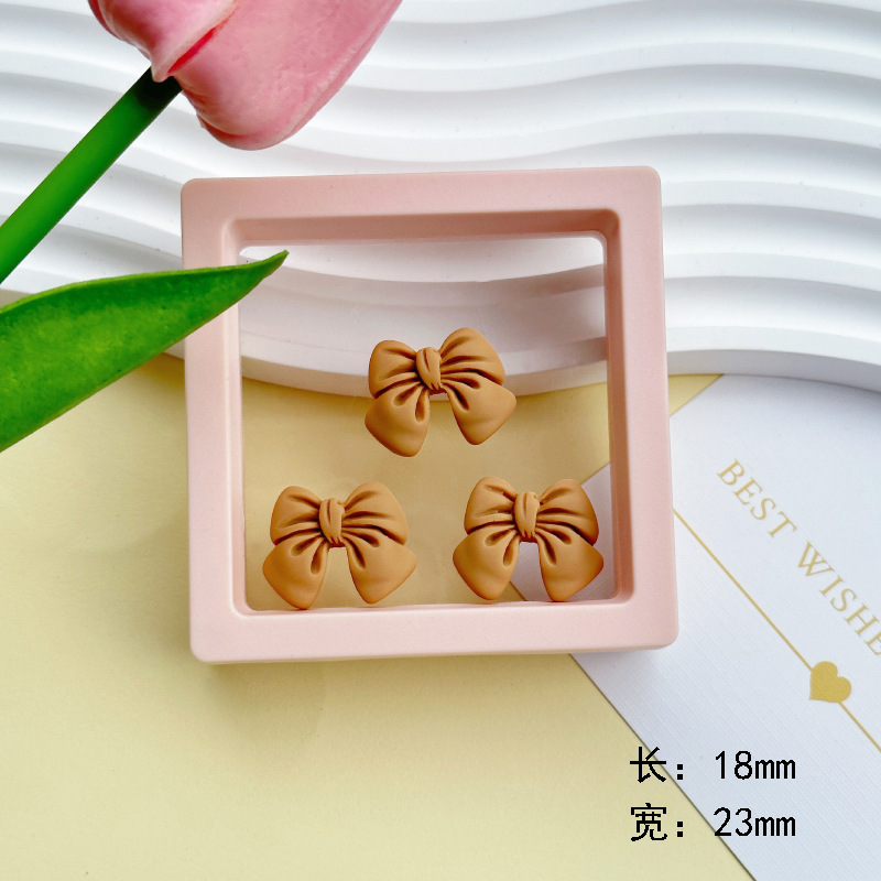 Cartoon simulation bow tie diy resin accessories, phone cases, cream glue DIY hair clips, wholesale of handcrafted materials pic 27