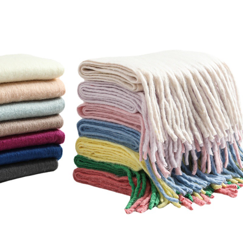 Cashmere Scarf For Women Winter Thickened Warm Ac Plaid Scarf Soft Waxy New Men's Autumn And Winter Scarf Wholesale Item Picture