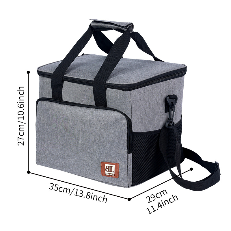 Wholesale of new cross-border outdoor insulated picnic bags, hand-held large-capacity insulated lunch bags, and PEVA waterproof ice packs Item Picture