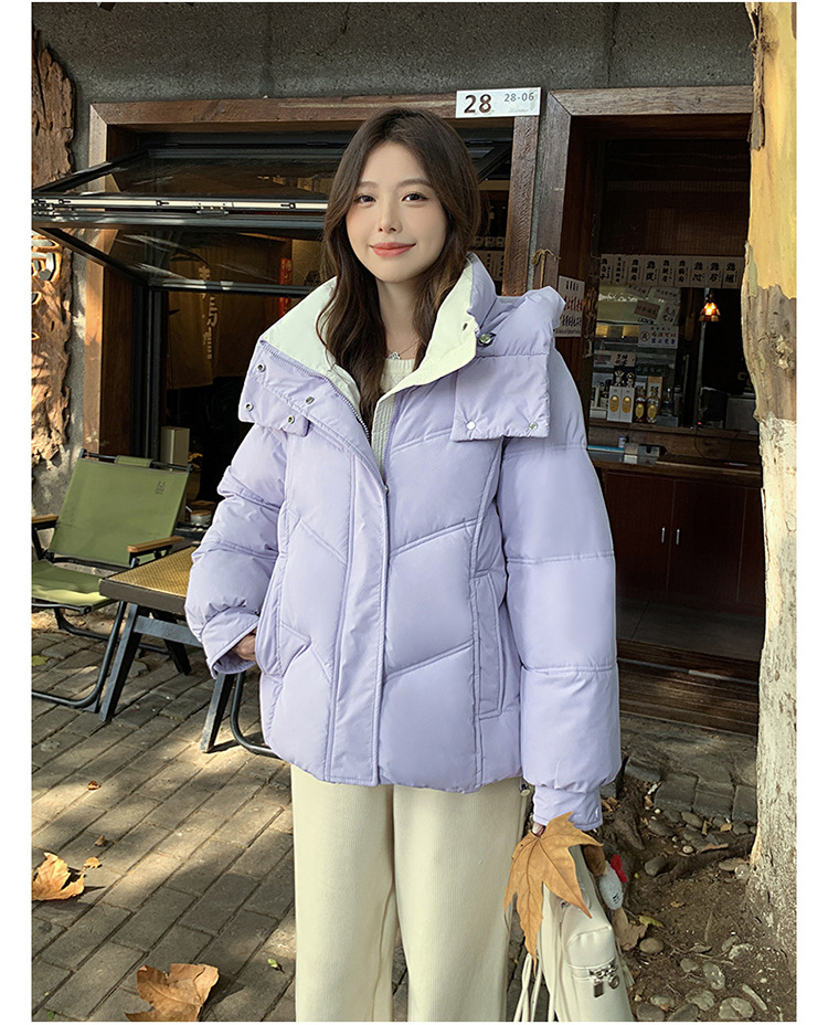 In the winter of 2025, the new down jacket brand features high-end solid-color bread jackets, fashionable short and elegant outerwear for women, and a trendy look pic 33
