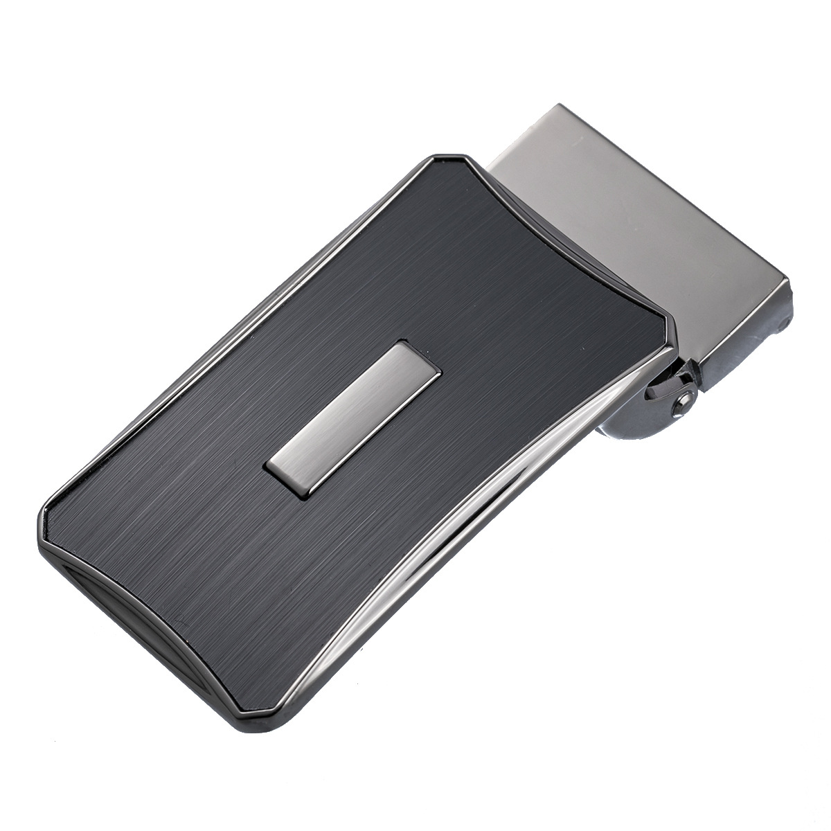 High-End Quality Men's Simple Zinc Alloy Film Plate Buckle With 33Mm Perforated Belt Smooth Belt Buckle Wholesale details Picture