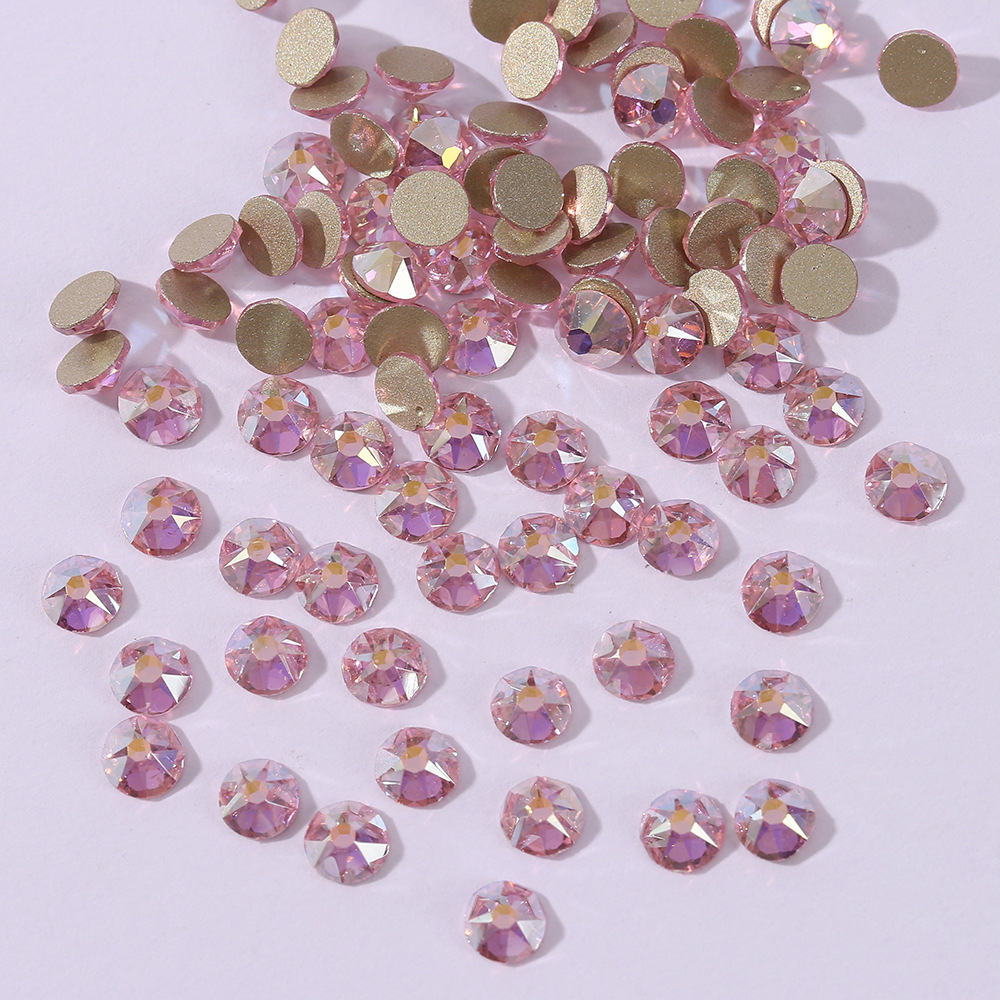 Color Round Flat Bottom Nail Drill Stage Makeup Decoration Rhinestone Diy Hair Clip Hair Clip Accessories Phone Case Accessories details Picture