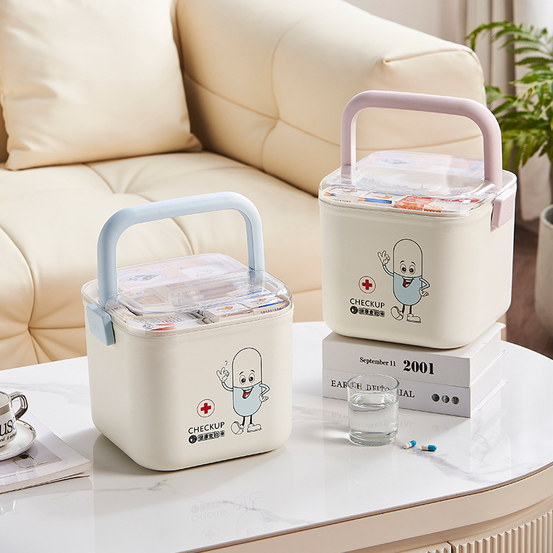 Songtai Transparent Medicine Box Large Capacity Multi-Layer Medicine Box Household Medicine Storage Box Medicine Storage Box Storage Box Item Picture