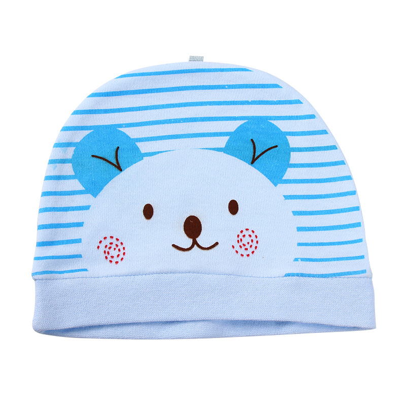Newborn baby caps, spring and autumn pure cotton small ear baby caps, boneless halogen door caps for newborn boys and girls Item Picture