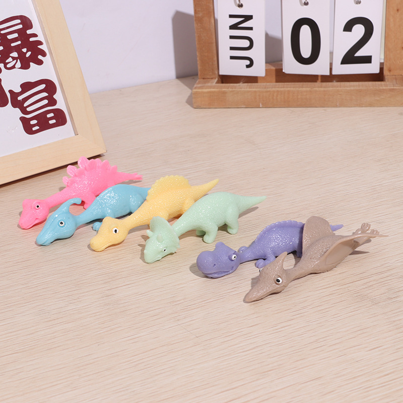 New Quirky Creative Fingertip Stress Relief Toy Catapult Dinosaur Kids Cheer Up Toy