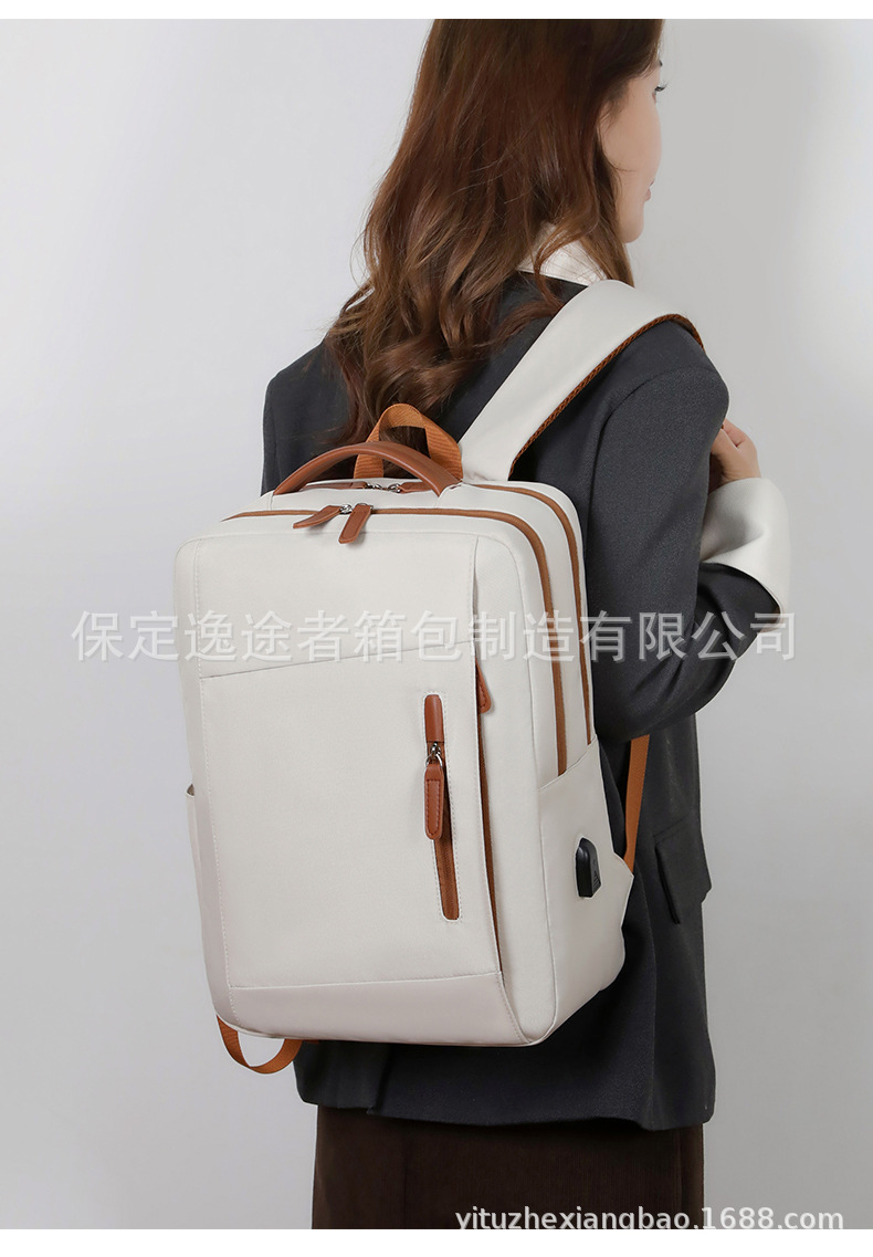 商务通勤双肩包跨境大容量多功能电脑包简约休闲电脑背包跨境背包详情24