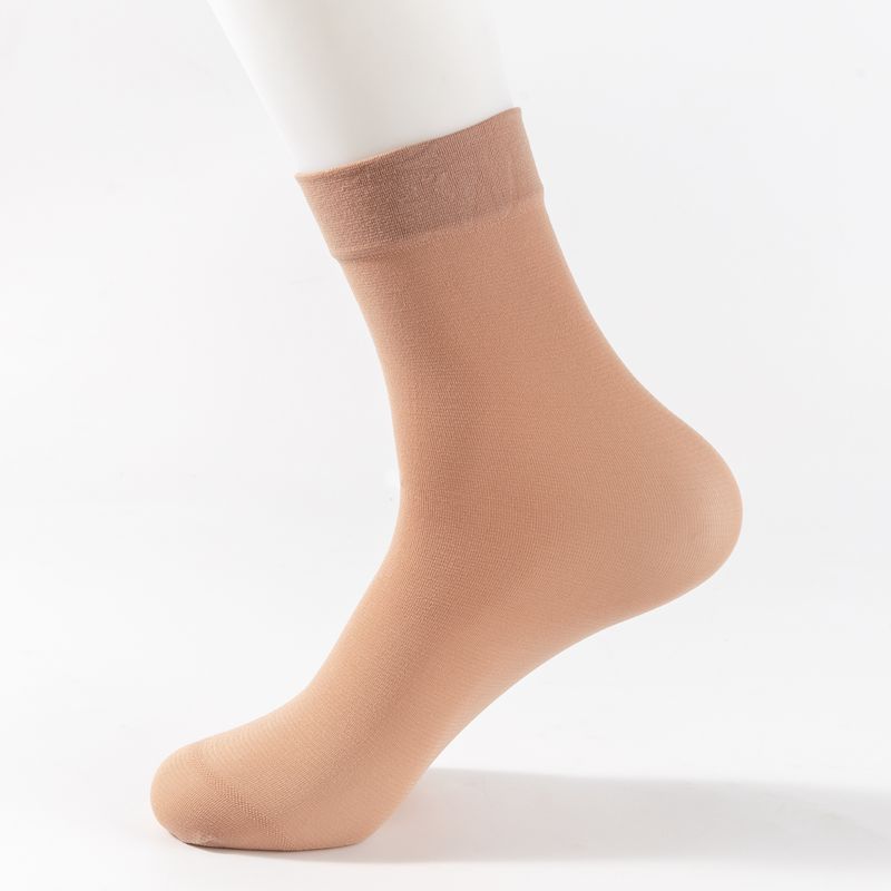 Socks women's socks in the tube stockings stockings manufacturers direct sales of a hair generation thickened men's and women's universal steel stockings socks spring and autumn thick anti-hook silk velvet flesh-colored black wide mouth short stockings Item Picture