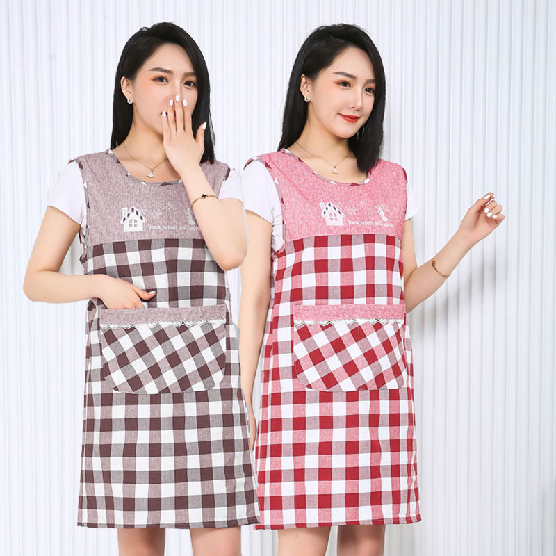 Em2o Korean Version Of New Breathable Sleeveless Apron Vest Adult Overgarment Household Kitchen Anti-Fouling Fashion Women Workers Application Scenario