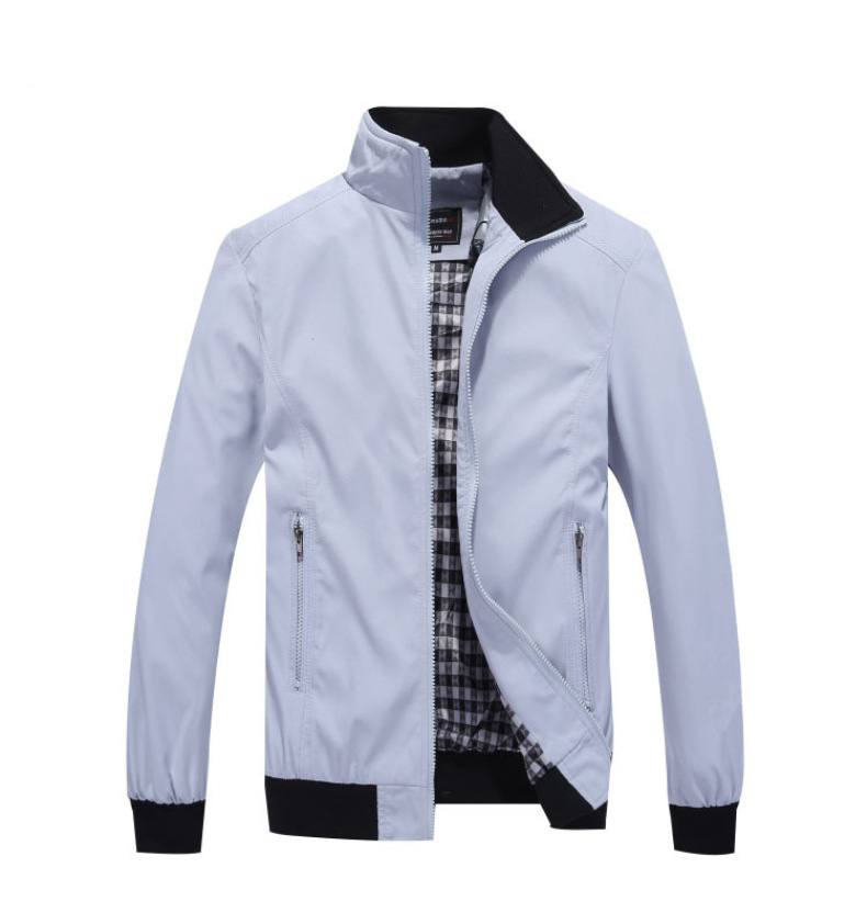 European and American size jackets, business stand-up collar men's jackets, casual plus-size men's loose coats, work clothes for cross-border trade Item Picture
