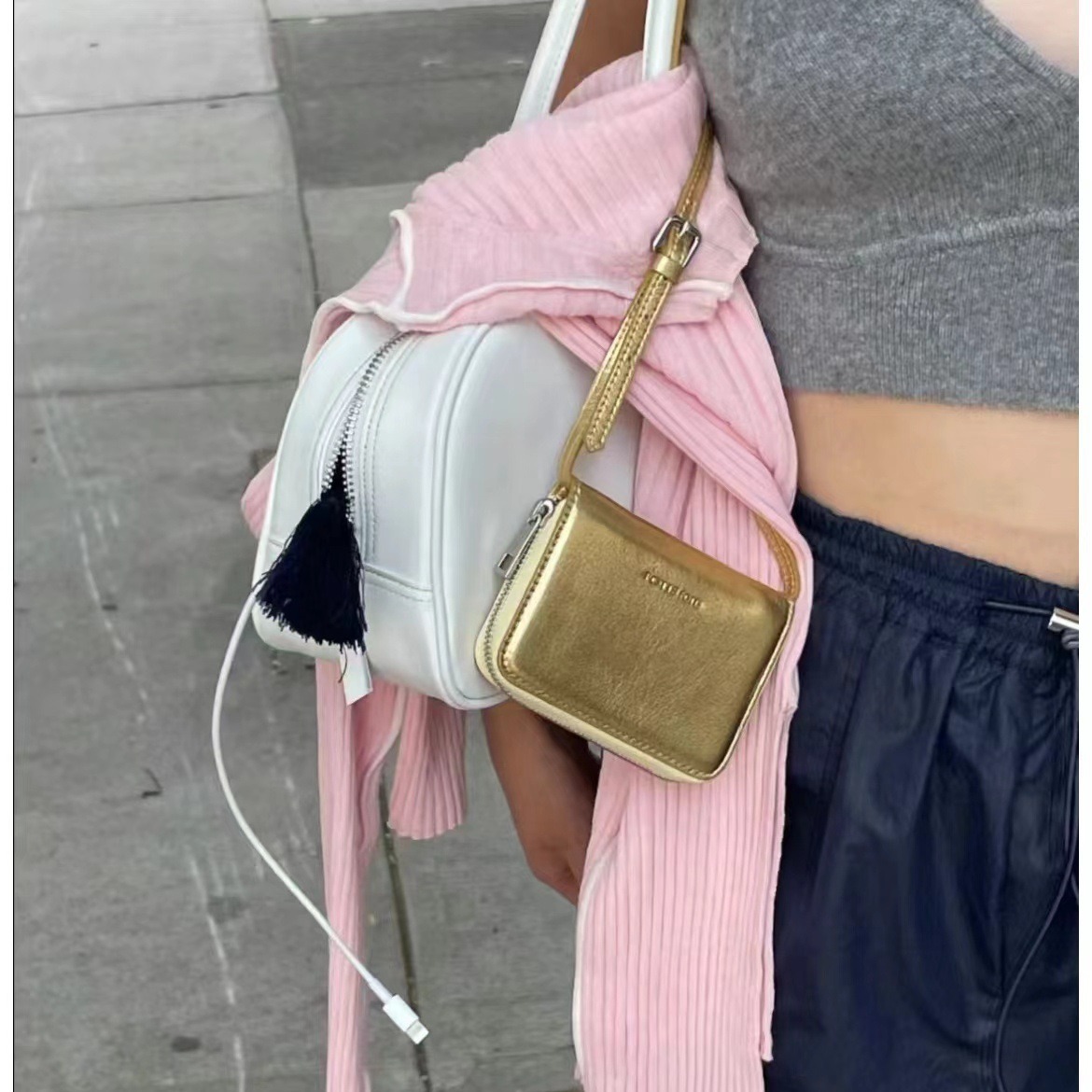 Korean Version Of The Network Red Small Hanging Bag Fott New Onuk Multi-Color Fashion With A Small Card Bag Fanny Pack Crossbody Chest Bag details Picture