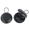 Oval-shaped earbud box, small round box, storage box, earbud box, portable mini jewelry storage, black round box details Picture