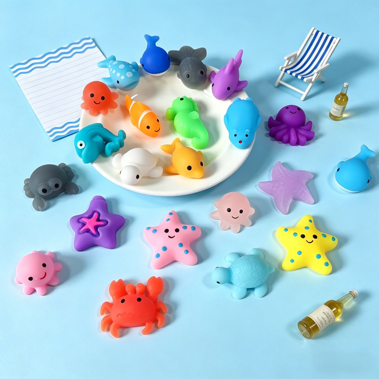 海洋动物团子捏捏乐海豚鲸鱼解压小团子减压发泄玩具礼品SQUISHY