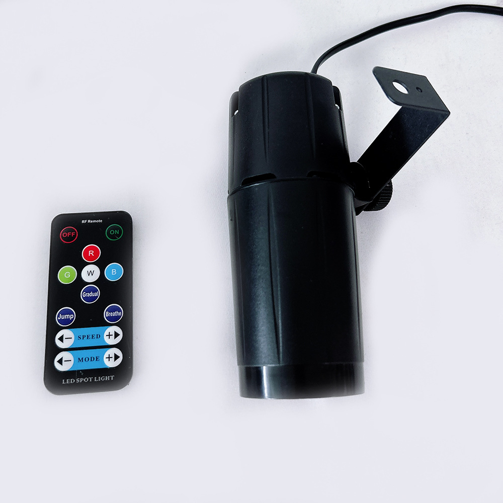 Remote Control Led Aperture High-Power Adjustable Small Spotlights Mirror Ball Spotlights Mini Colorful Effect Beam Lights Specification drawing